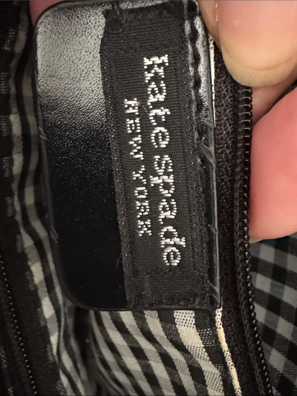 kate spade medium sized multi-striped canvas shoulder bag with leather trim, GUC